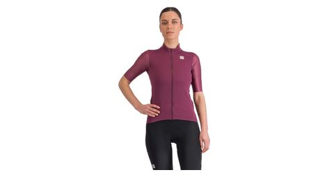 Maillot sportful supergiara de manga corta para mujer morado