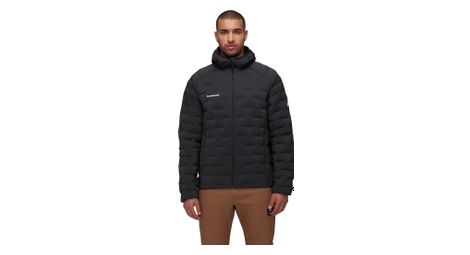 Chaqueta con capucha mammut sender in negra para hombre