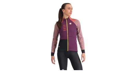 Chaqueta de manga larga sportful tempo para mujer burdeos/malva