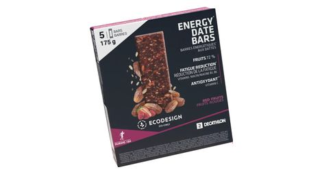 Barres énergétiques decathlon nutrition dattes/fruits rouges 5x35g