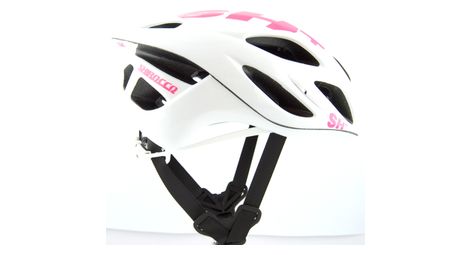 Casque velo shirocco blanc neon rose