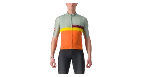 Castelli A Blocco Kurzarmtrikot Grün/Orange