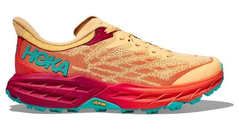Chaussures de Trail Running Hoka Speedgoat 5 Corail Rouge