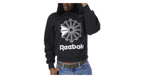 Sweat à capuche noir femme reebok eb5135