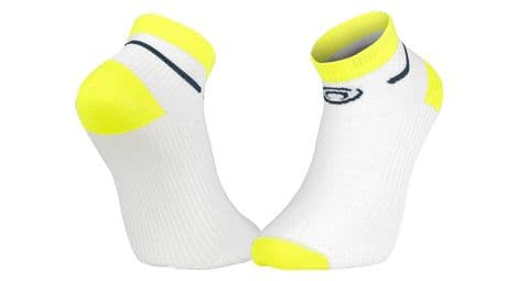 Bv sport calcetines cortos ligeros blanco/amarillo