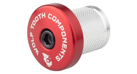 Tapón de compresión diente de lobo con tapa espaciadora integrada 1 1/8'' rojo