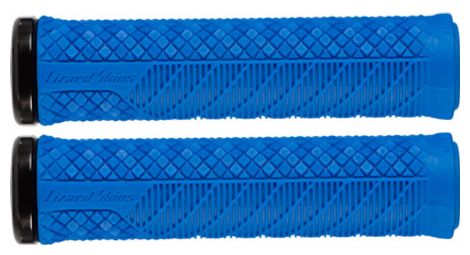 Paire de grips lizard skins charge evo lock-on bleu électrique