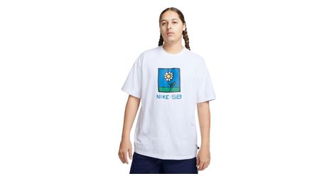 Camiseta de manga corta nike sb daisy para mujer blanca l