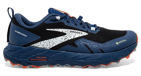 Zapatillas de trail brooks cascadia 17 gtx azul negro rojo hombre 45.1/2