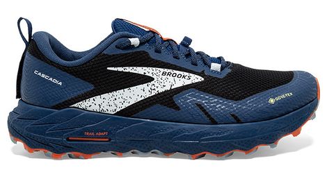 Brooks cascadia 17 gtx trail shoes blue black red men's 42.1/2