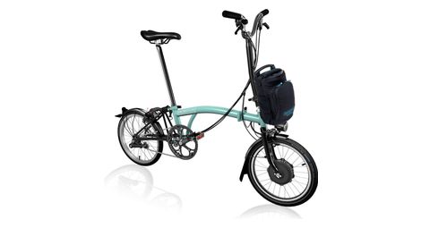 Vélo pliant électrique brompton c-line explore guidon haut 300 wh turkish green - produit reconditionné