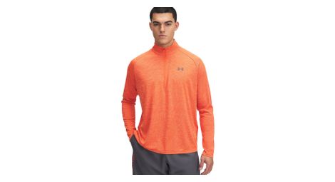 Camiseta con 1/2 cremallera under armour tech orange para hombre