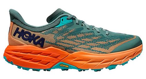 Zapatillas trail running hoka speedgoat 5 verde naranja