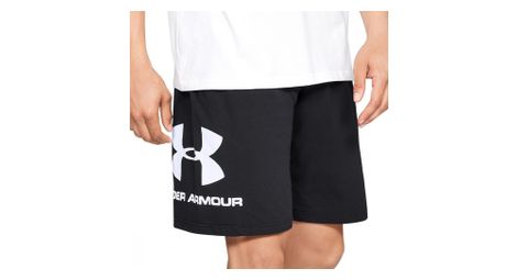 Short noir homme under armour sportlife cotton graphic