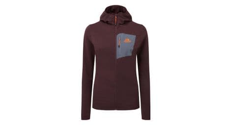 Mountain equipment lumiko women's purple hooded fleece