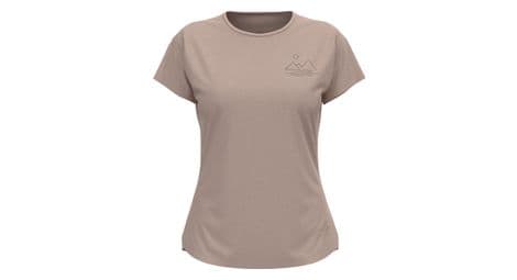 Camiseta de manga corta morada para mujer odlo ascent 365 sharp