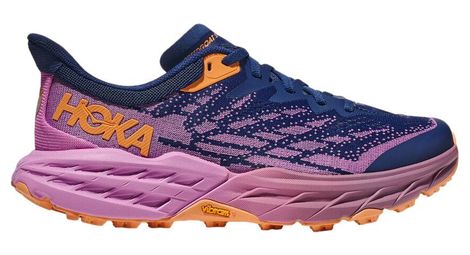 Chaussures de Trail Running Femme Hoka Speedgoat 5 Bleu Rose Orange