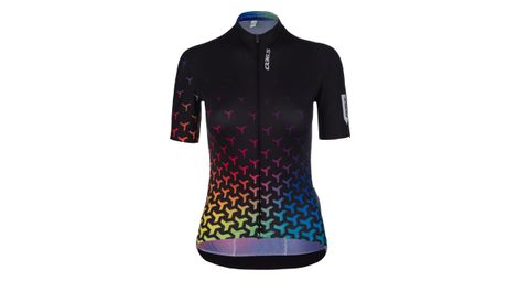 Maillot de manga corta para mujer q36.5 g1 good vibes 2.0 negro/multi