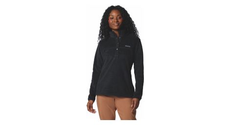 Columbia Forro polar Benton Springs 1/2 Snap Mujer Negro