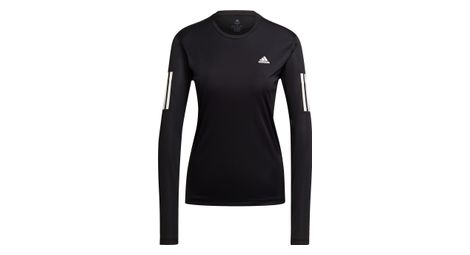 Maillot de manga larga adidas performance own the run negro, mujer