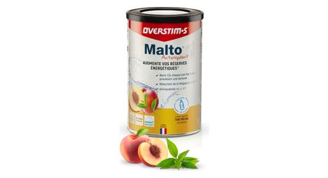 Overstims malto bebida energética antioxidante té de melocotón 450g