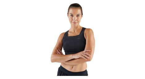 Debardeur crop top running femme kiprun x méline rollin race 900 light noir