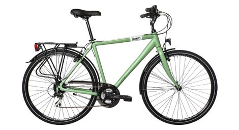 Velo de ville bicyklet george shimano acera tourney 8v 700 mm vert wood