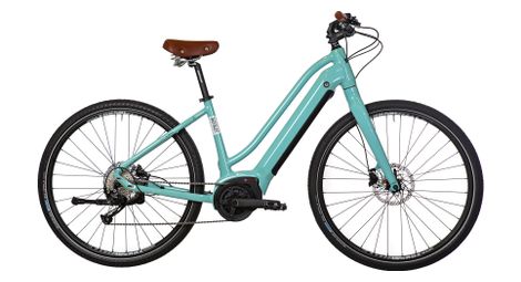 Vélo fitness électrique bicyklet béatrice shimano altus 9v 500 wh 700 mm bleu