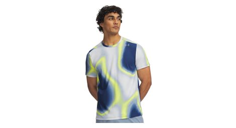 under armour velociti pro men s running t shirt blue yellow