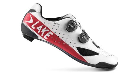 Zapatillas de carretera lake cx238 blancas / rojas