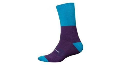 Chaussettes endura hiver baabaa merino bleu electrique