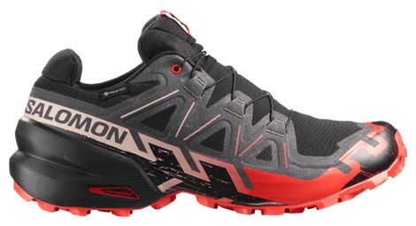 Zapatillas de trail Salomon Speedcross 6 GTX Negro/Rojo Hombre