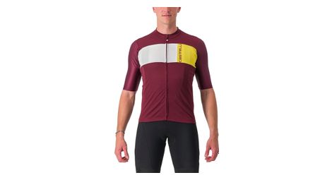 Castelli prologo 7 kurzarmtrikot rot bordeaux