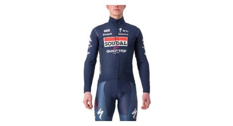 Castelli perfetto ros 2 soudal quick step 2023 blue long sleeve jacket