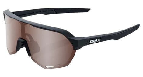 Brille 100% s2 soft tact schwarz - hiper linse verspiegeltes crimson silver