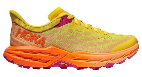Chaussures de Trail Running Femme Hoka Speedgoat 5 Jaune Orange