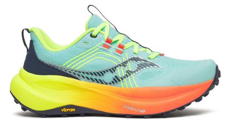 Chaussures Trail Saucony Xodus Ultra 4 Bleu/Orange/Jaune Femme