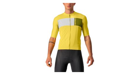 Maillot manches courtes castelli prologo 7 jaune/gris clair