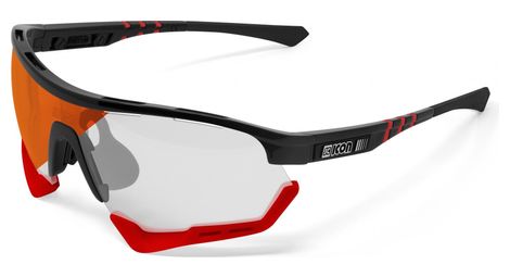 Scicon sports aerotech regular photochromic lunettes de soleil de performance sportive (scnxt red fotocromic/luminosité noire)