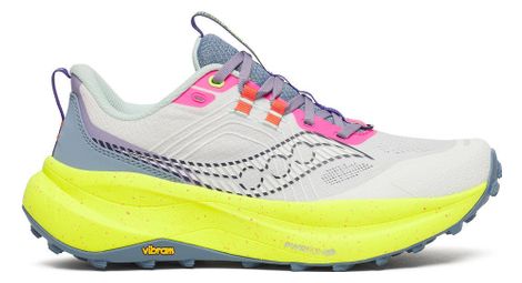 Chaussures Trail Saucony Xodus Ultra 4 Blanc/Jaune Femme
