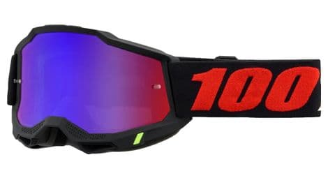 Accuri 2 morphuis 100% goggle black / red blue mirror lenses