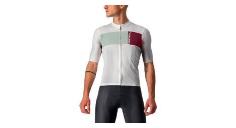 Maglia castelli prologo 7 a manica corta grigio chiaro/verde chiaro