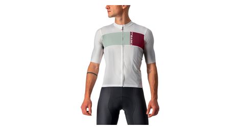 Maillot manches courtes castelli prologo 7 gris clair/vert clair