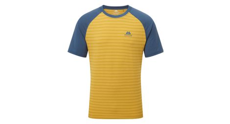 Camiseta de manga corta mountain equipment redline azul/amarillo