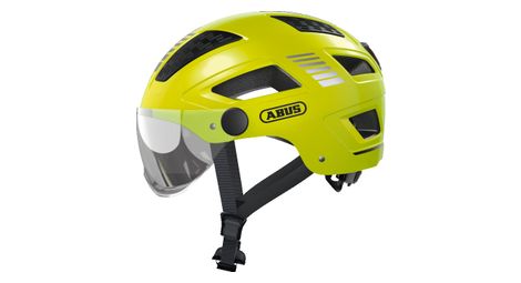 Casque abus hyban 2 0 ace velvet jaune avec visiere