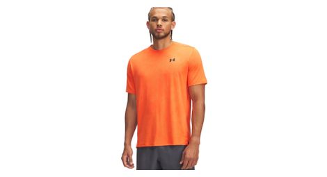 Maillot de manga corta under armour tech vent jacquard naranja para hombre