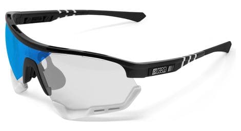 Scicon sports aerotech regular photochromic lunettes de soleil de performance sportive (scnxt bleu photocromique/luminosité noire)