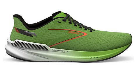 Chaussures running brooks hyperion gts vert orange homme