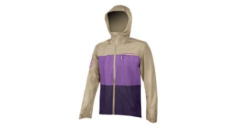 Veste manches longues endura singletrack ii beige/violet