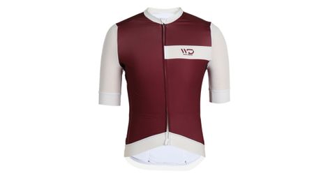 Maillot de cyclisme homme DRAFT bordeaux/blanc
